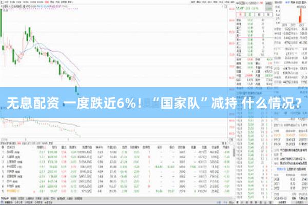 无息配资 一度跌近6%！“国家队”减持 什么情况？