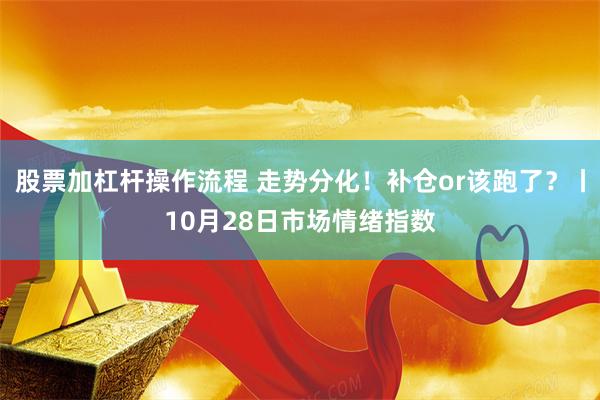 股票加杠杆操作流程 走势分化！补仓or该跑了？丨10月28日市场情绪指数