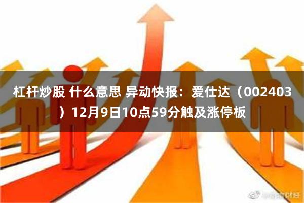 杠杆炒股 什么意思 异动快报：爱仕达（002403）12月9日10点59分触及涨停板