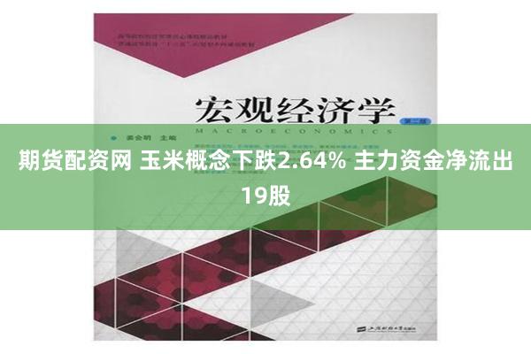 期货配资网 玉米概念下跌2.64% 主力资金净流出19股