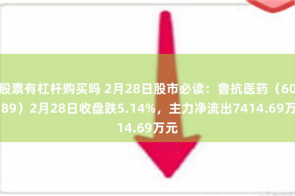 股票有杠杆购买吗 2月28日股市必读：鲁抗医药（600789）2月28日收盘跌5.14%，主力净流出7414.69万元